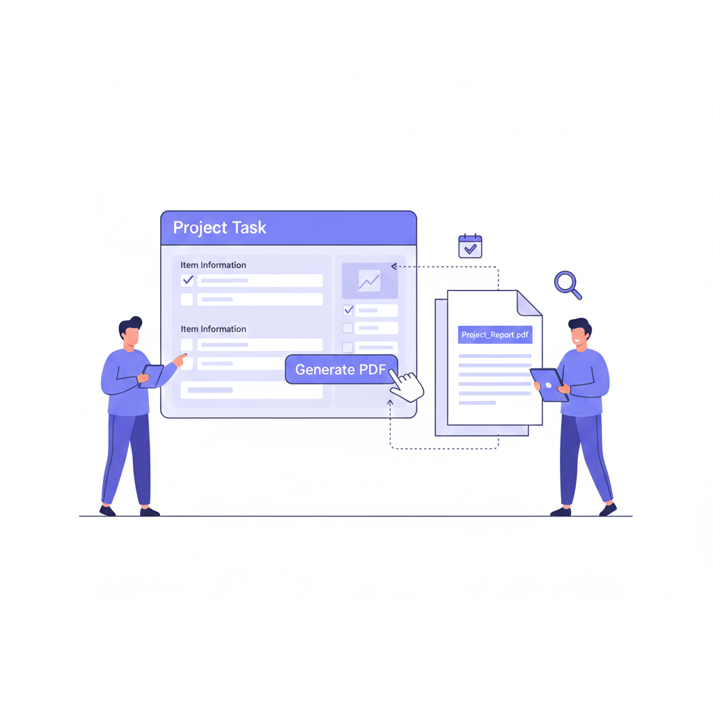 Consistent, tailored PDF documentation created for project tasks, improving traceability.