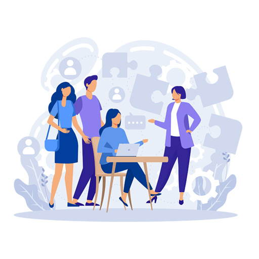 Team members collaborate on notes with live updates visible across different screens.