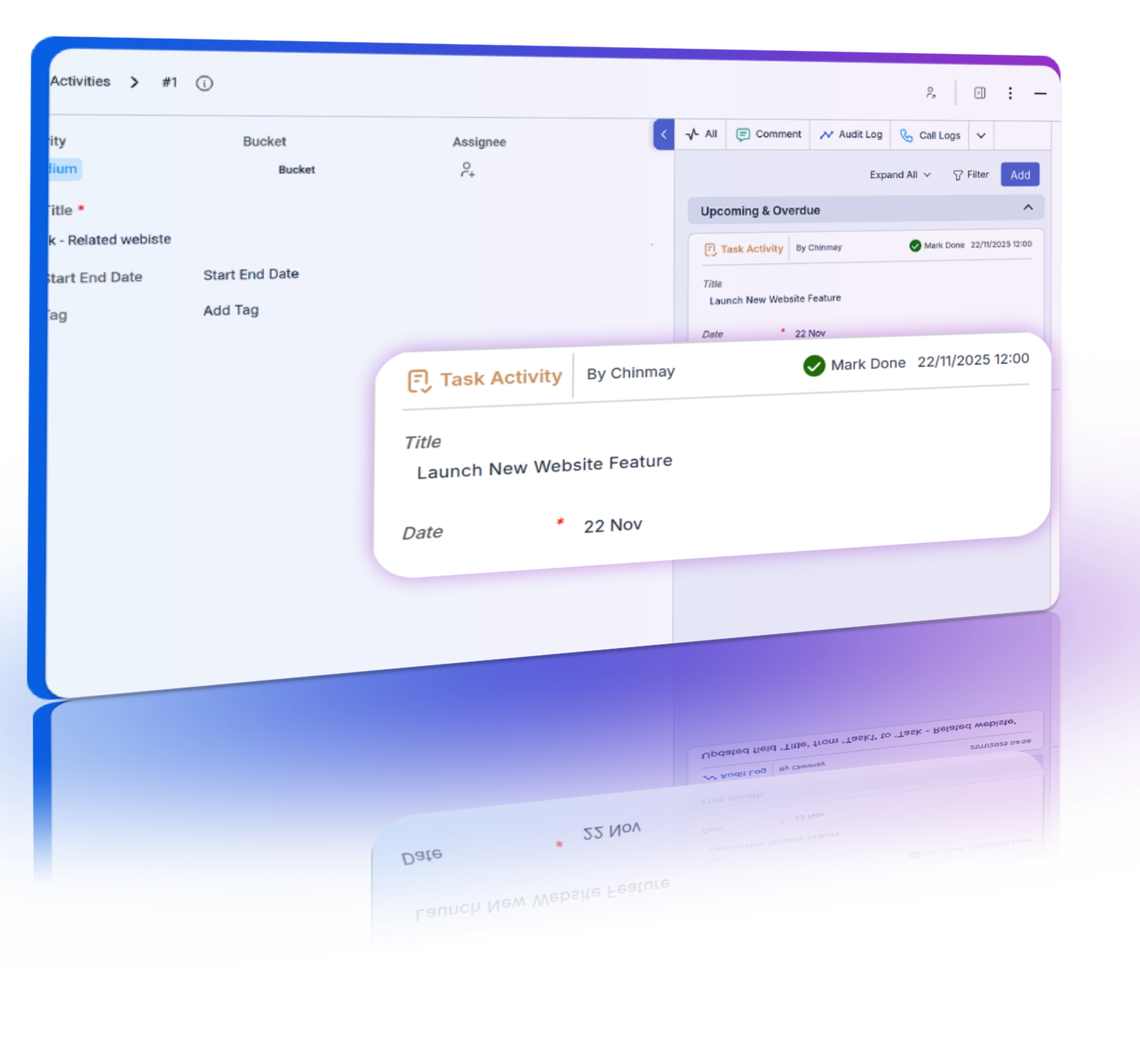 Team members create and complete action items in Pronnel for efficient project management.