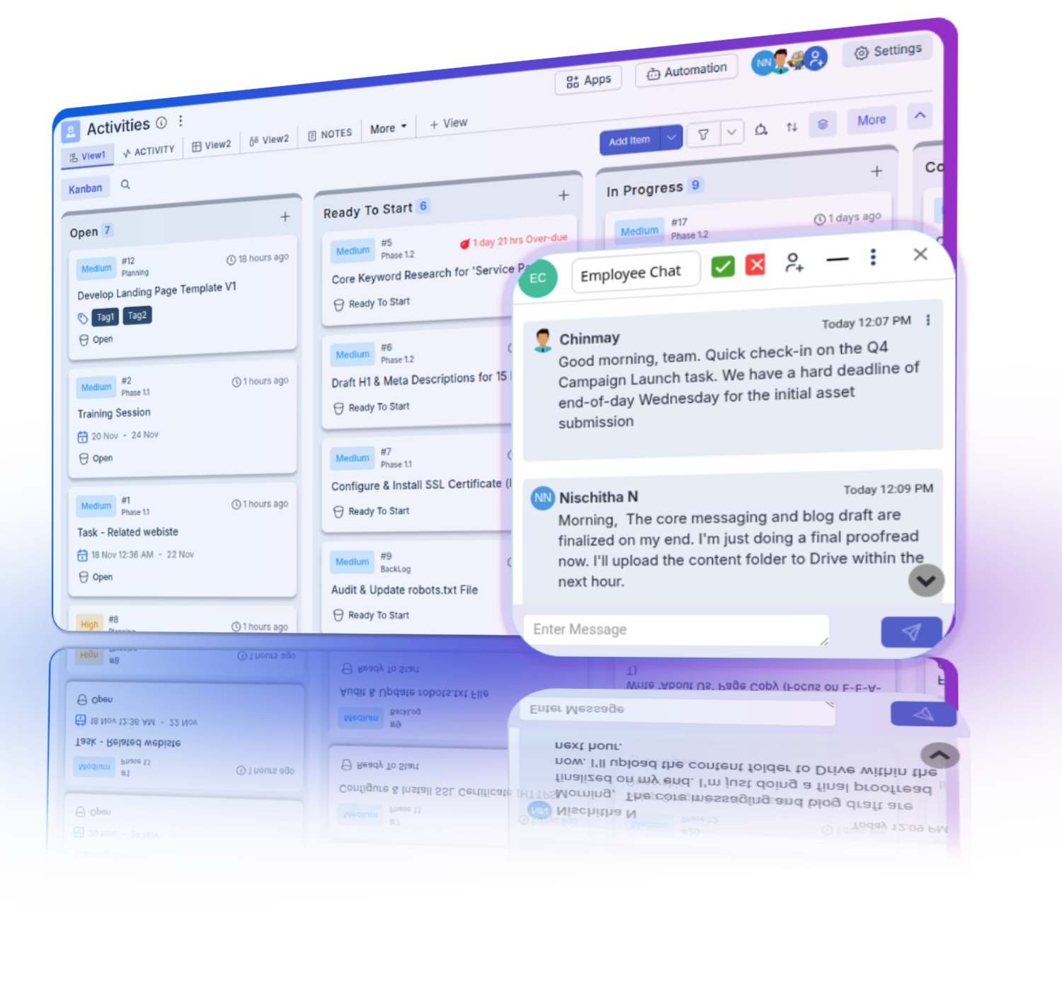 New project members access complete conversation history for comprehensive visibility.