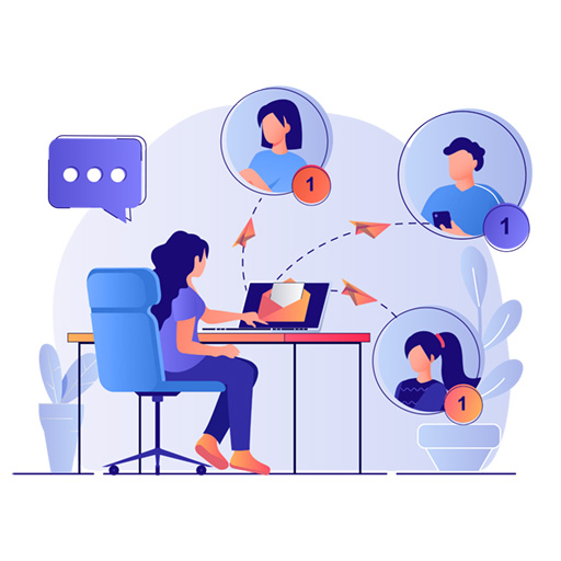 New team members access the complete chat history in internal chat to stay informed.