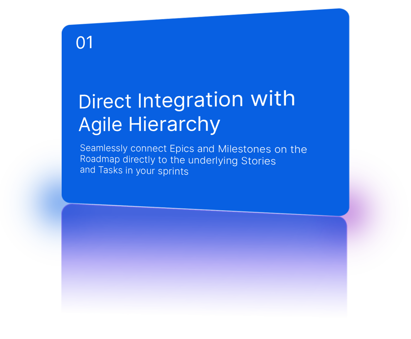 Live roadmap integrated with Epics and sprints.