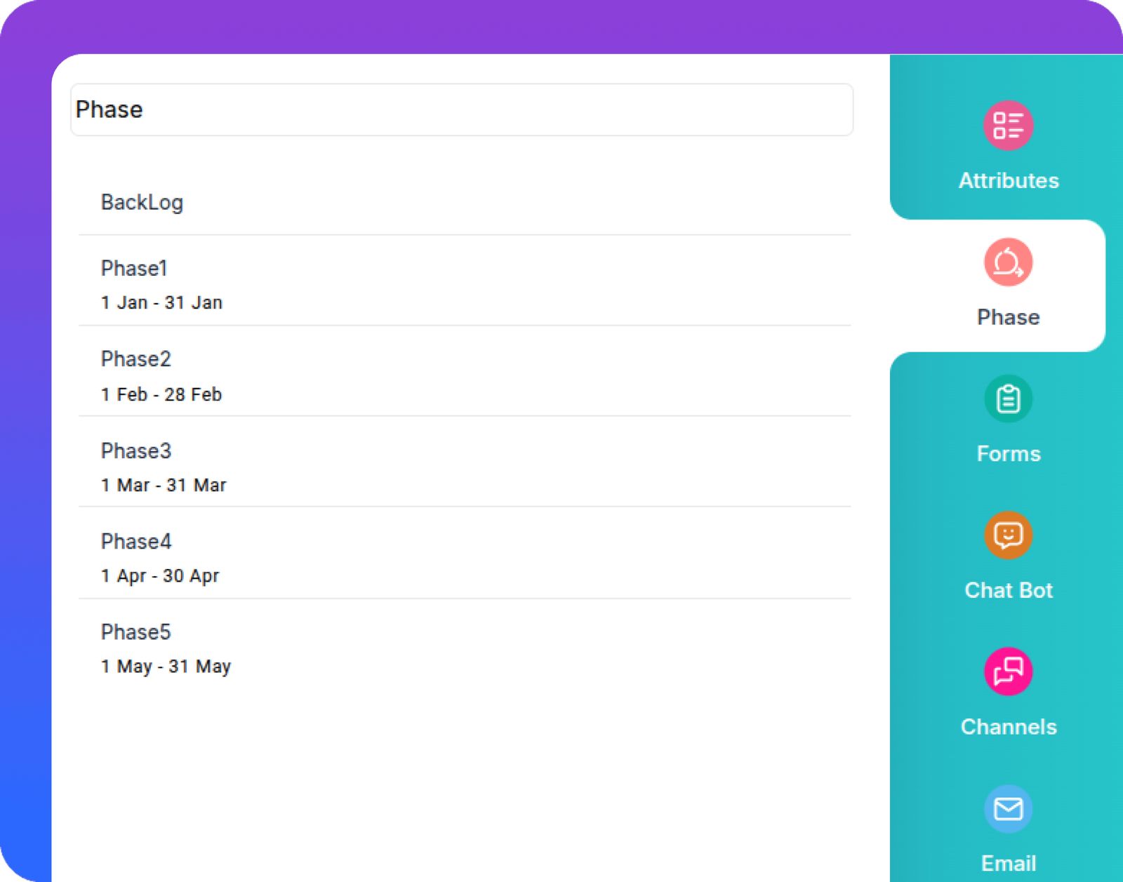 Kanban board for sprint and backlog management.