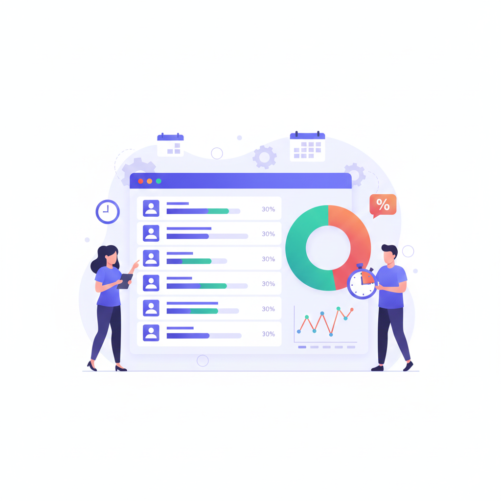 Real-time dashboards with targets.