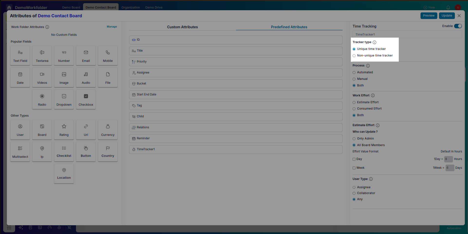 TimeTracker Configuration