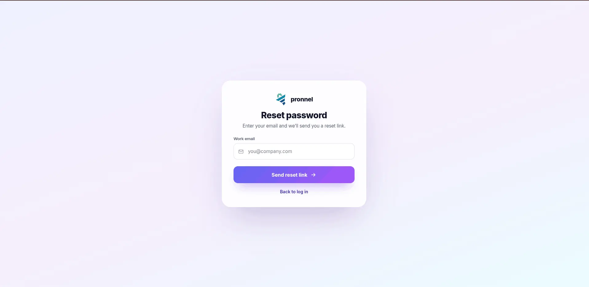 Log in to Pronnel and personalize your profile