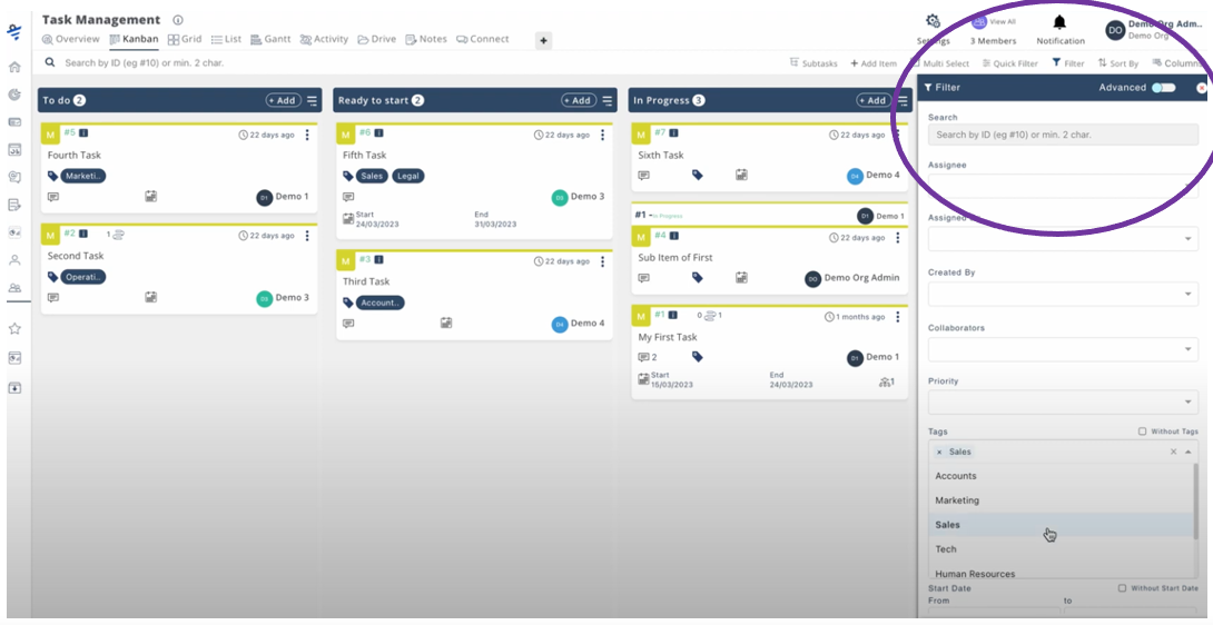  By utilizing the filter functionality, you can quickly narrow your view and focus on the items that meet your desired tag criteria