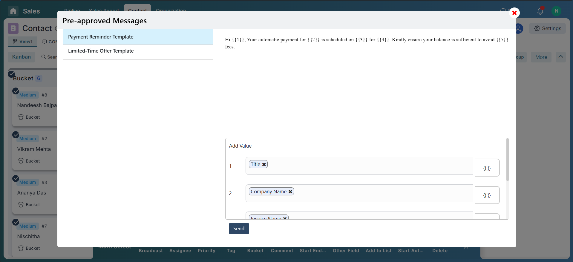 WhatsApp Broadcast Example in Pronnel