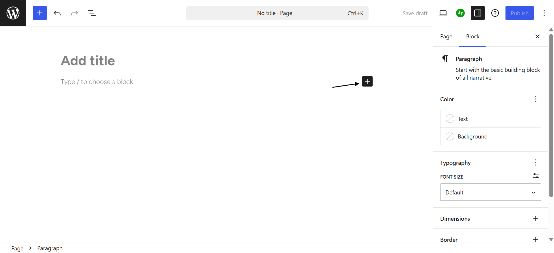 Add icon to choose the type of block.