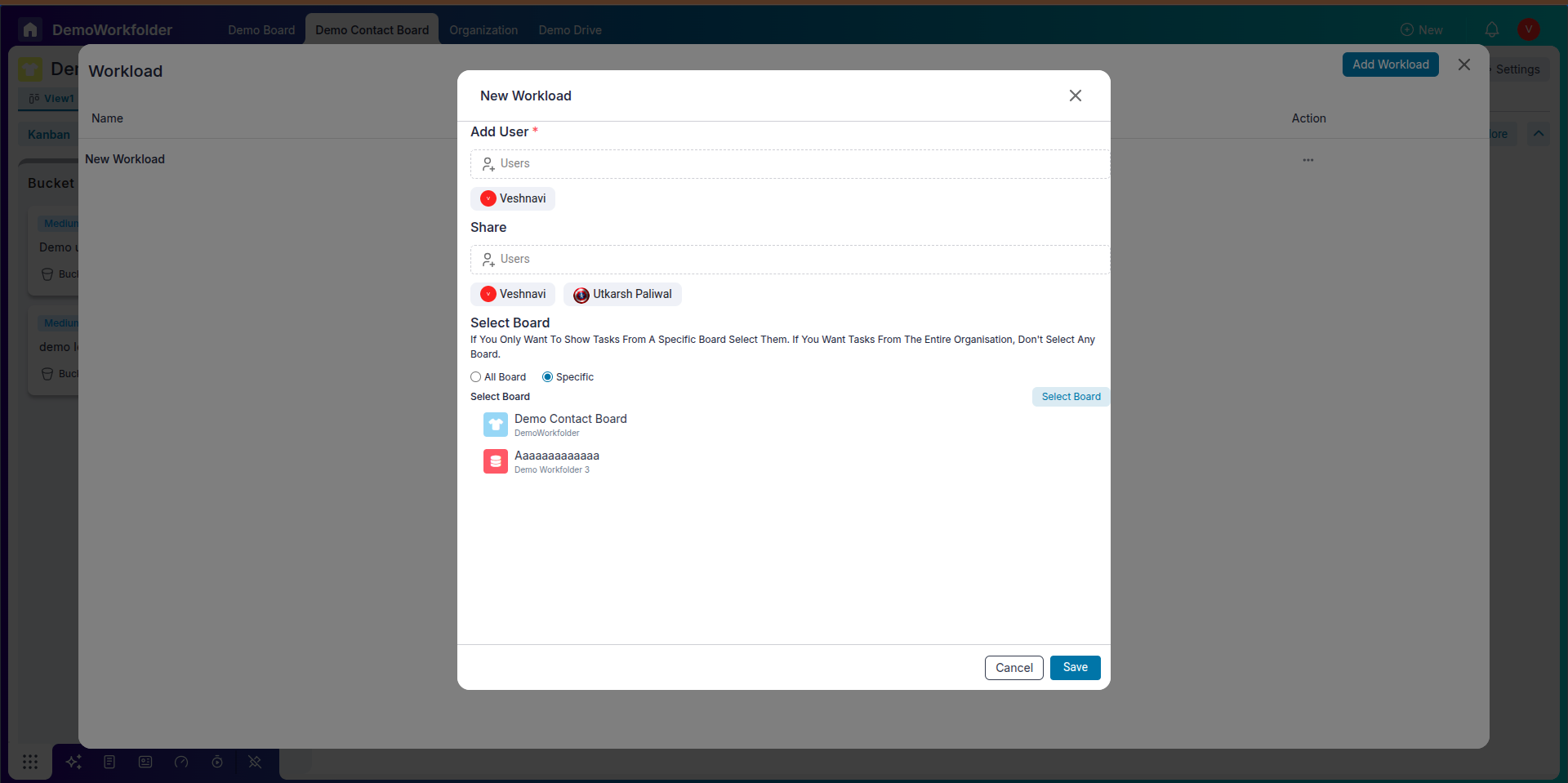 Create Workload View