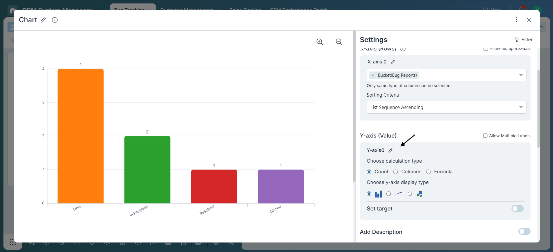 Y-Axis Metric Options