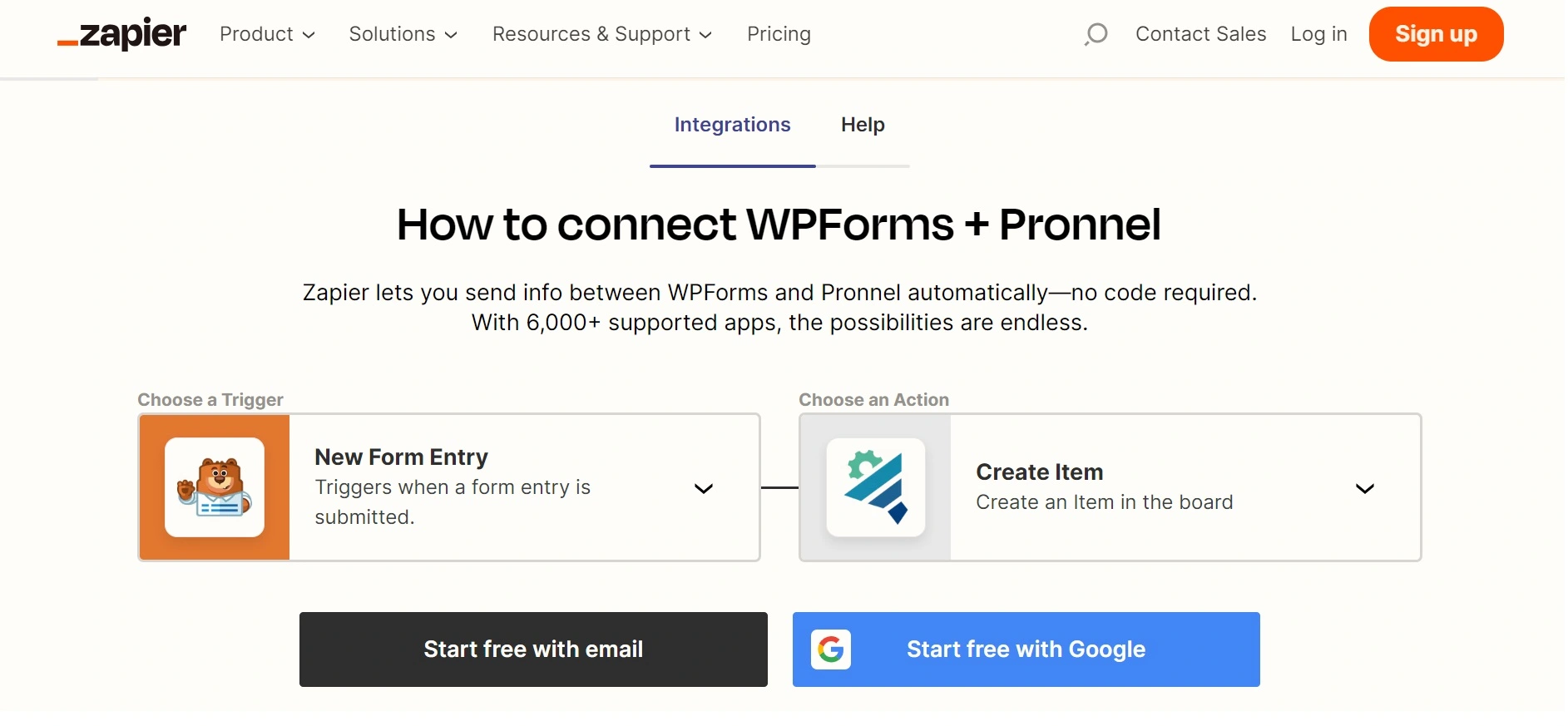 Single Click Integration of Your Wordpress websites forms with Pronnel CRM through Zapier.